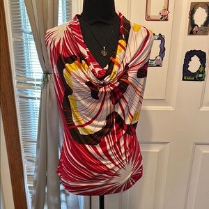 Stylish Red and Yellow Women's Top